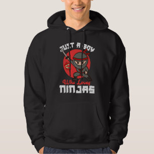Nur ein Junge, der Ninjas liebt Ninja Ninja Fan Hoodie