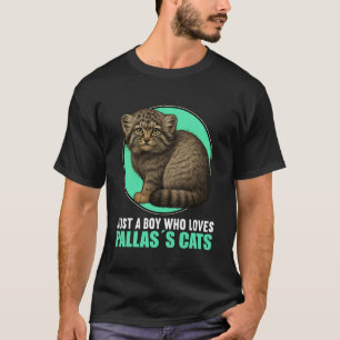 Nur ein Junge, der Pallas Katzen Manul Pallas lieb T-Shirt