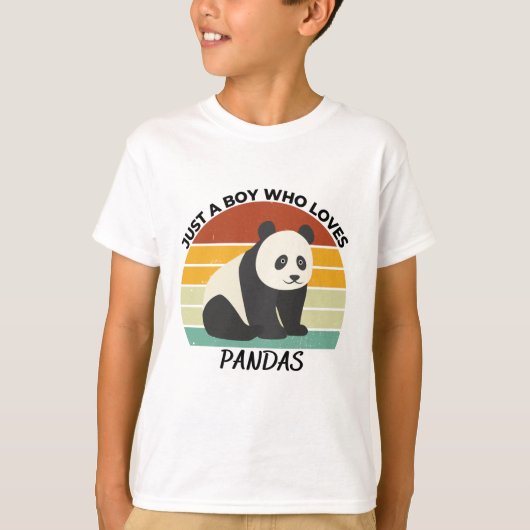 Nur ein Junge, der Pandas Liebe T-Shirt (Vorderseite)