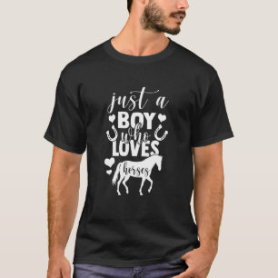Nur ein Junge, der Pferde liebt Reitsport Springre T-Shirt