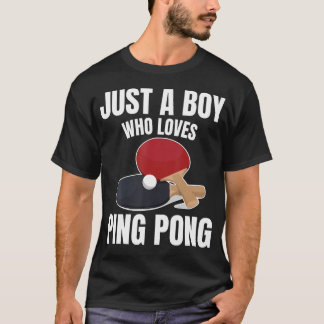 Nur ein Junge, der Ping-Pong-Tischtennissport lieb T-Shirt