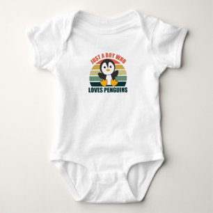 Nur ein Junge, der Pinguine Liebe - Niedlicher Pin Baby Strampler