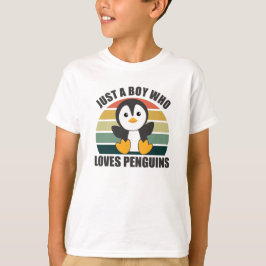 Nur ein Junge, der Pinguine Liebe - Niedlicher Pin T-Shirt