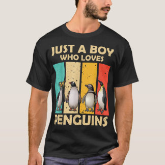 Nur ein Junge, der Pinguine Niedliche Pinguine Zoo T-Shirt