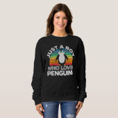 Nur ein Junge, der Pinguine Pinguin Pinguin Boy Ic Sweatshirt (Vorne ganz)