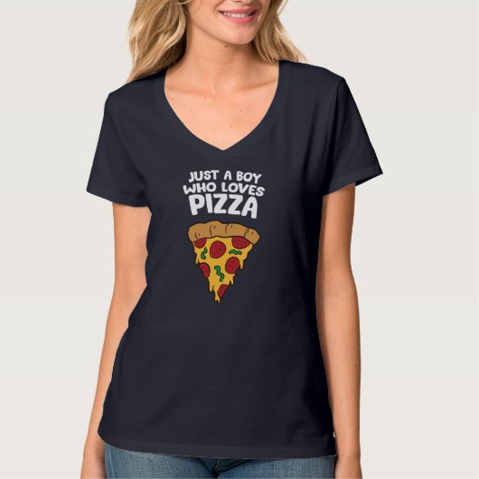 Nur ein Junge, der Pizza Liebe T-Shirt (Vorderseite)