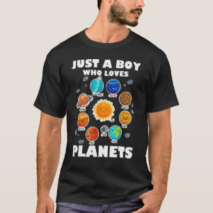 Nur ein Junge, der Planeten und Solaranlagen Liebe T-Shirt