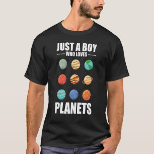 Nur ein Junge, der Planets Planet Astronomie Liebe T-Shirt