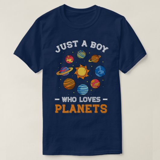 Nur ein Junge, der Planets Solar Space Science Lie T-Shirt (Design vorne)