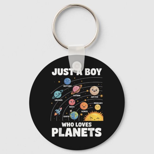 Nur ein Junge, der Planets Solar System Science Li Schlüsselanhänger (Vorderseite)