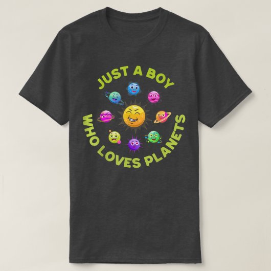 Nur ein Junge, der Planets Solar System Science Li T-Shirt (Design vorne)
