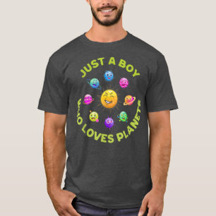 Nur ein Junge, der Planets Solar System Science Li T-Shirt