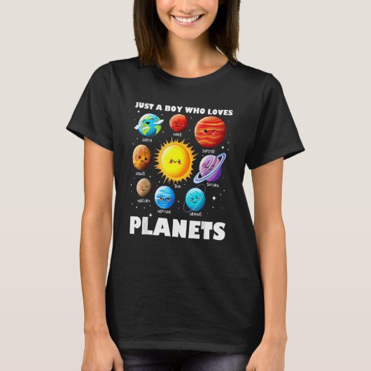 Nur ein Junge, der Planets Solar System Space SA L T-Shirt (Vorderseite)