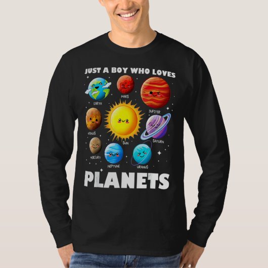 Nur ein Junge, der Planets Solar System Space SA L T-Shirt (Vorderseite)