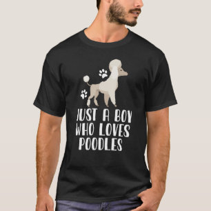 Nur ein Junge, der Poodles Liebe T-Shirt