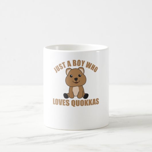 Nur ein Junge, der Quokkas Lieben - Sweet Quokka Kaffeetasse (Mittel)