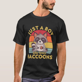 Nur ein Junge, der Raccoons Liebe T-Shirt