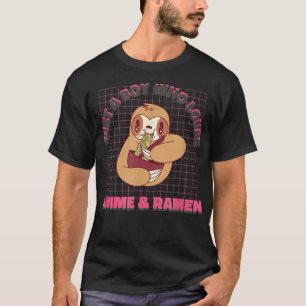 Nur ein Junge, der Ramen Anime Sloth Kawaii Japa L T-Shirt