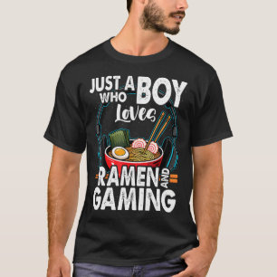 Nur ein Junge, der Ramen und Gaming Japan Anime li T-Shirt