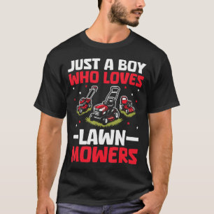 Nur ein Junge, der Rasenmäher-Kleinkinder-Farm-Mow T-Shirt