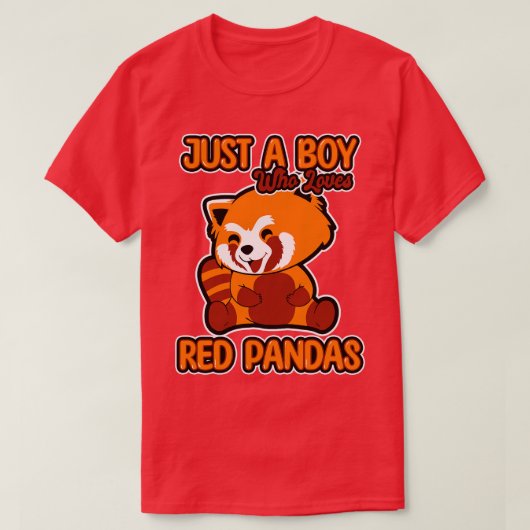 Nur ein Junge, der Red Pandas Lieben 1 T-Shirt (Design vorne)