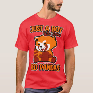 Nur ein Junge, der Red Pandas Lieben 1 T-Shirt