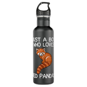 Nur ein Junge, der Red Pandas Lieben Geschenk Red  Edelstahlflasche