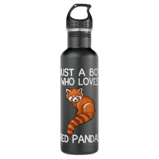 Nur ein Junge, der Red Pandas Lieben Geschenk Red Edelstahlflasche