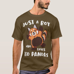 Nur ein Junge, der Red Pandas Lieben Niedlich Kids T-Shirt