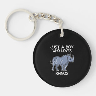 Nur ein Junge, der Rhinos Lover Liebe Geschenk Rhi Schlüsselanhänger