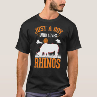 Nur ein Junge, der Rhinos Rhinoceros Lieben T-Shirt