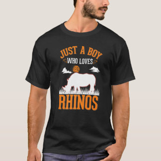 Nur ein Junge, der Rhinos Rhinoceros Lieben T-Shirt