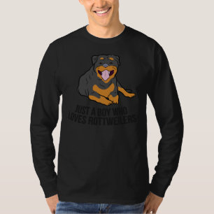 Nur ein Junge, der Rottweiler Lieben Hunde Rottwei T-Shirt