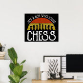 Nur ein Junge, der Schach Liebe Poster (Heimbüro)