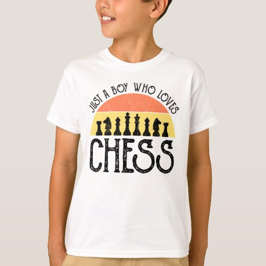 Nur ein Junge, der Schach Liebe T-Shirt (Vorderseite)