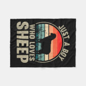 Nur ein Junge, der Schafe Recto Bauer Liebe Liebe Fleecedecke (Vorderseite (Horizontal))