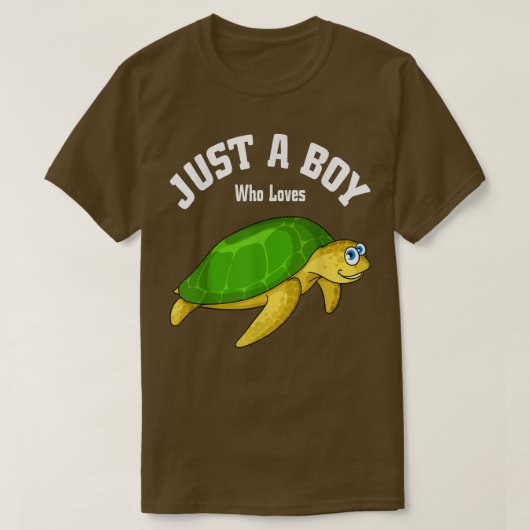 Nur ein Junge, der Schildkröten Liebe I Sea Turtle T-Shirt (Design vorne)