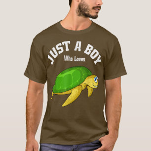 Nur ein Junge, der Schildkröten Liebe I Sea Turtle T-Shirt