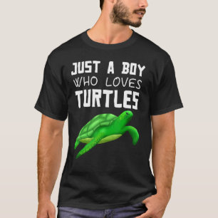Nur ein Junge, der Schildkröten Liebe Reptile Sea  T-Shirt