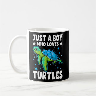 Nur ein Junge, der Schildkröten Lieben Meeresschil Kaffeetasse