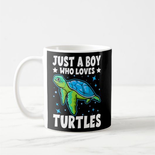 Nur ein Junge, der Schildkröten Lieben Meeresschil Kaffeetasse (Links)