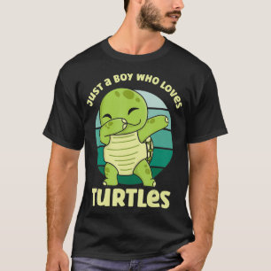 Nur ein Junge, der Schildkröten Lieben T-Shirt