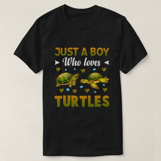 Nur ein Junge, der Schildkröten-Schildkröte-Lover T-Shirt (Design vorne)