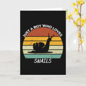 Nur ein Junge, der Schnecken Liebe Karte (Gelbe Blume)