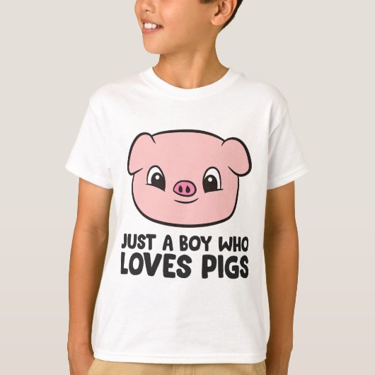 Nur ein Junge, der Schweine Liebe T-Shirt (Vorderseite)