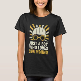 Nur ein Junge, der Schwimmen liebt T-Shirt
