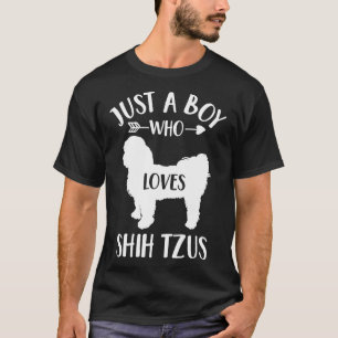 Nur ein Junge, der Shih Tzus für Hund Shih Tzu Lie T-Shirt