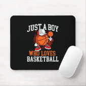 Nur ein Junge, der Sketll - Spieler Hoops liebt Mousepad (Mit Mouse)