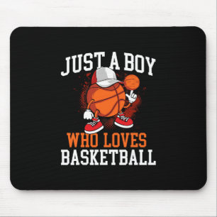 Nur ein Junge, der Sketll - Spieler Hoops liebt Mousepad