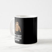 Nur ein Junge, der Sloths Funny Sloth Liebhaber Li Kaffeetasse (Vorderseite Links)